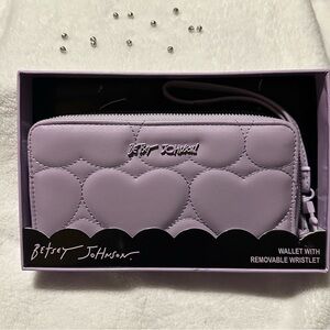 Betsey Johnson Lavender Heart Wallet NWT